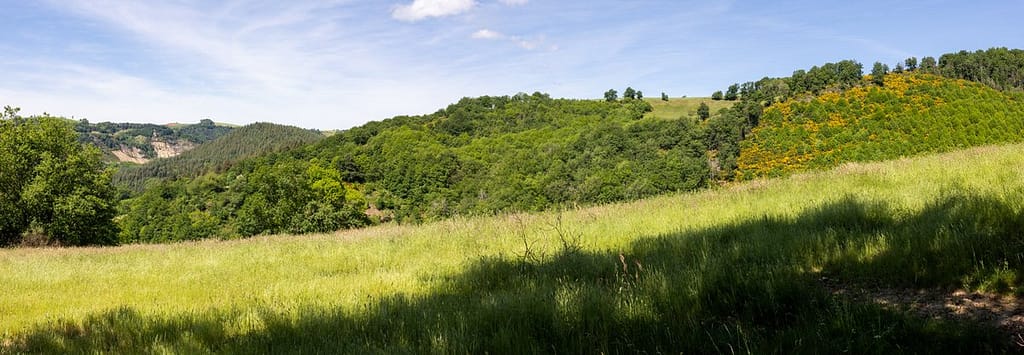 Uitzicht langs wandelroute Sentier du chevreuil