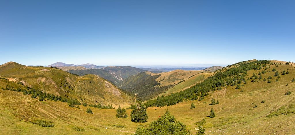 Uitzicht vanaf de D25 Col de Pailhères