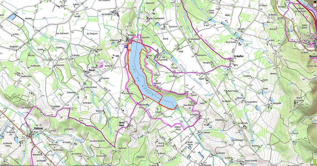 Wandelkaart Lac de Gouyre