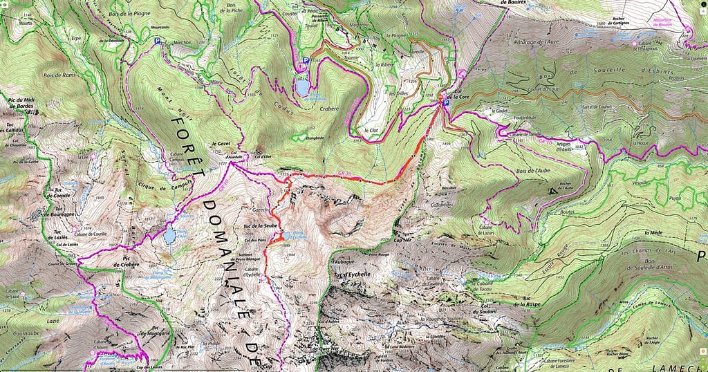 Etang d'Eychelle Kaart