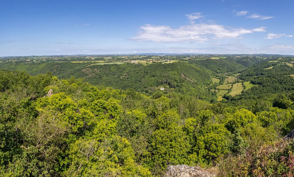 Uitzicht langs wandelroute Roc de Miramont - Castelpers