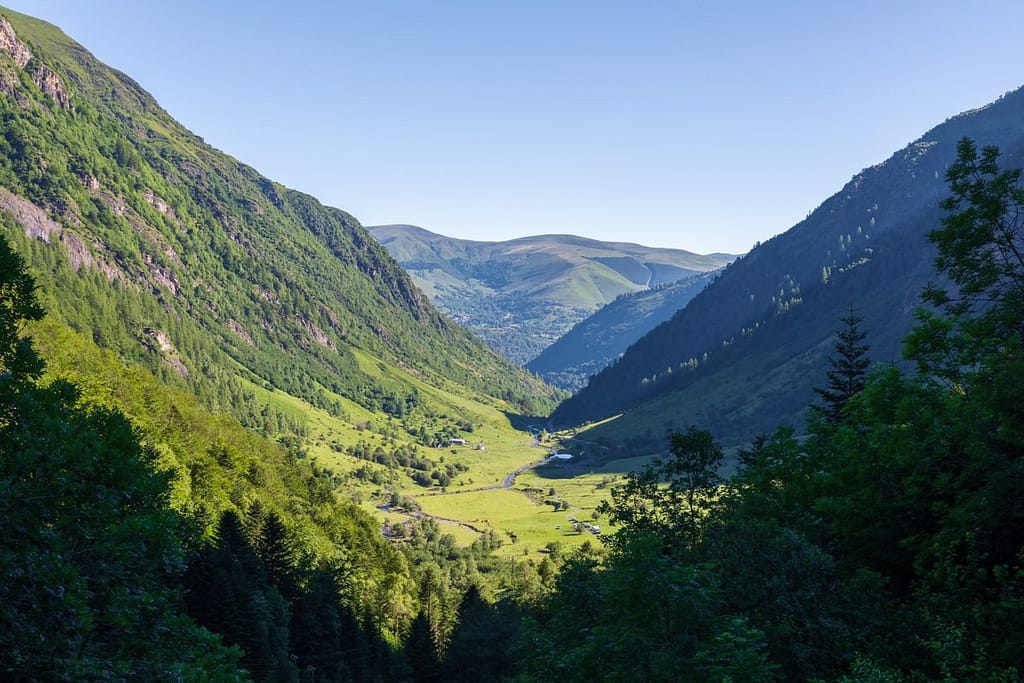 Uitzicht op weg naar Lac d'Oô