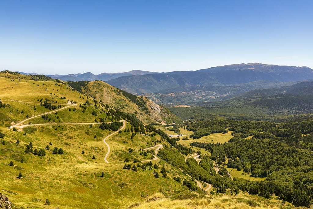 Uitzicht vanaf de D25 Col de Pailhères