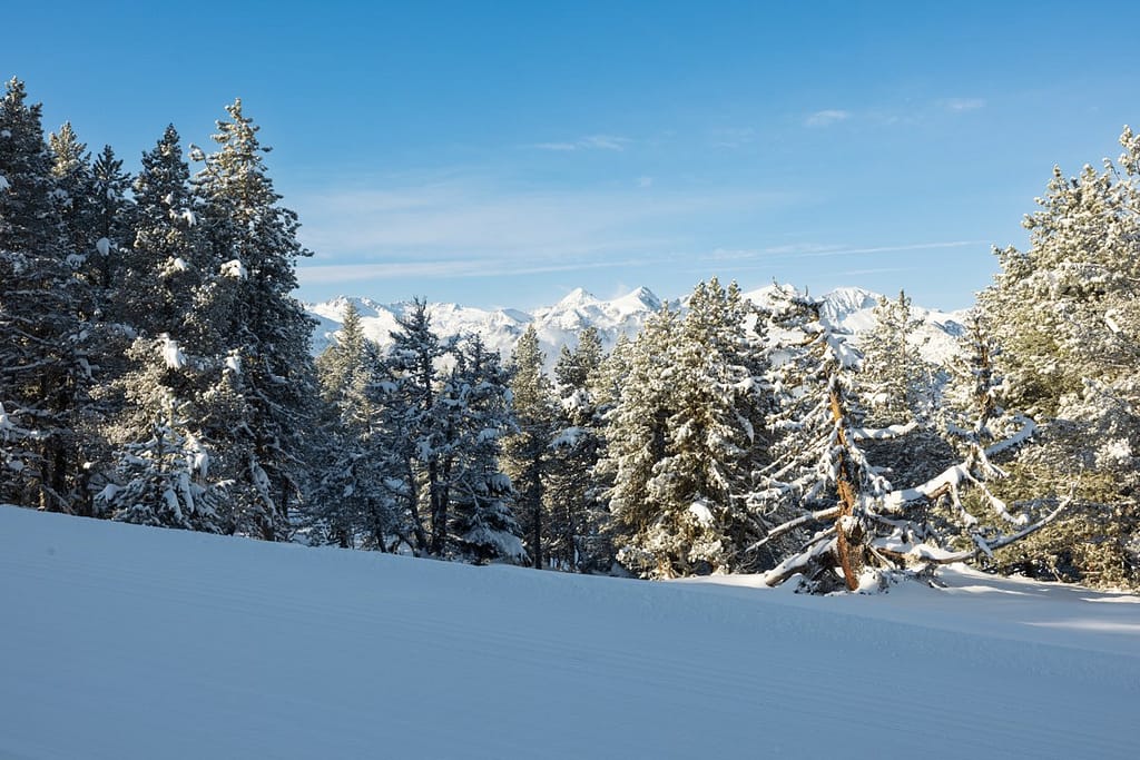 Winter op Plateau de Beille in de Pyreneeën