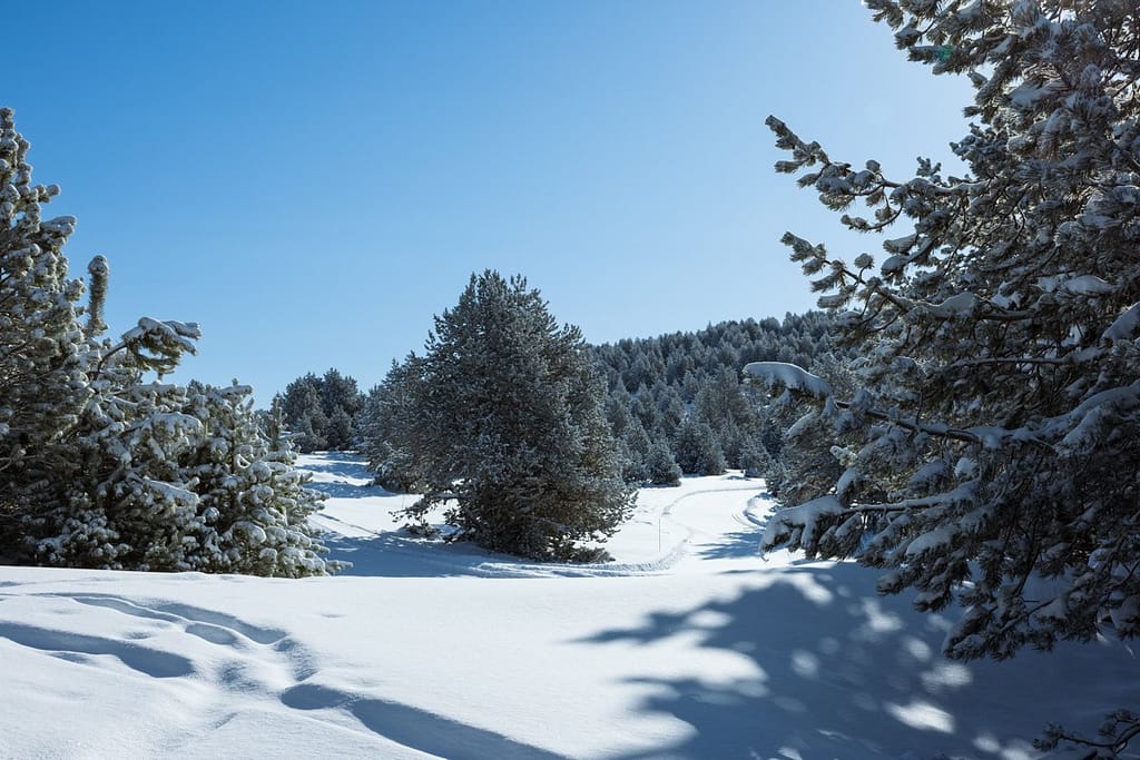 Winter op Plateau de Beille in de Pyreneeën