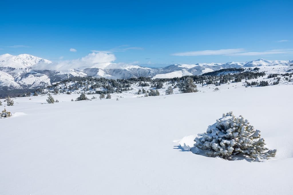 Uitzicht wandeling op Plateau de Beille in de Pyreneeën