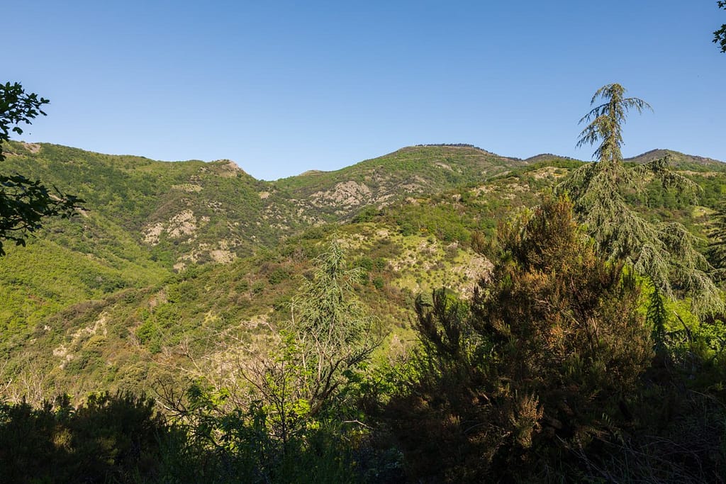 Mont Cabanes (midden) Mont Agut (rechts)