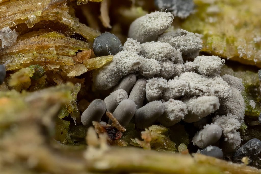 Arcyria cinerea, Asgrauw netwatje