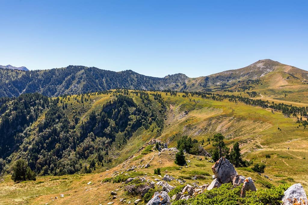 Uitzicht vanaf de D25 Col de Pailhères