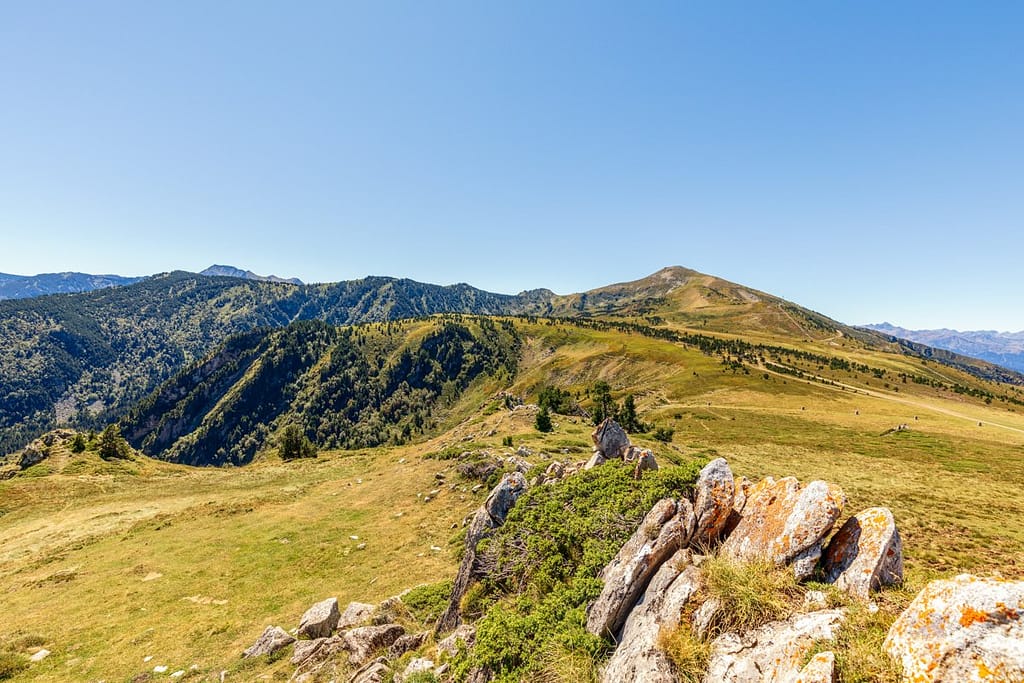 Uitzicht vanaf de D25 Col de Pailhères