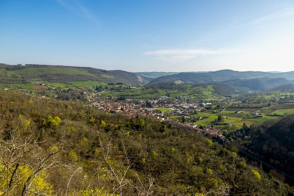 Uitzicht vanaf le Sentier de Solitaire bij Mas-d Azil