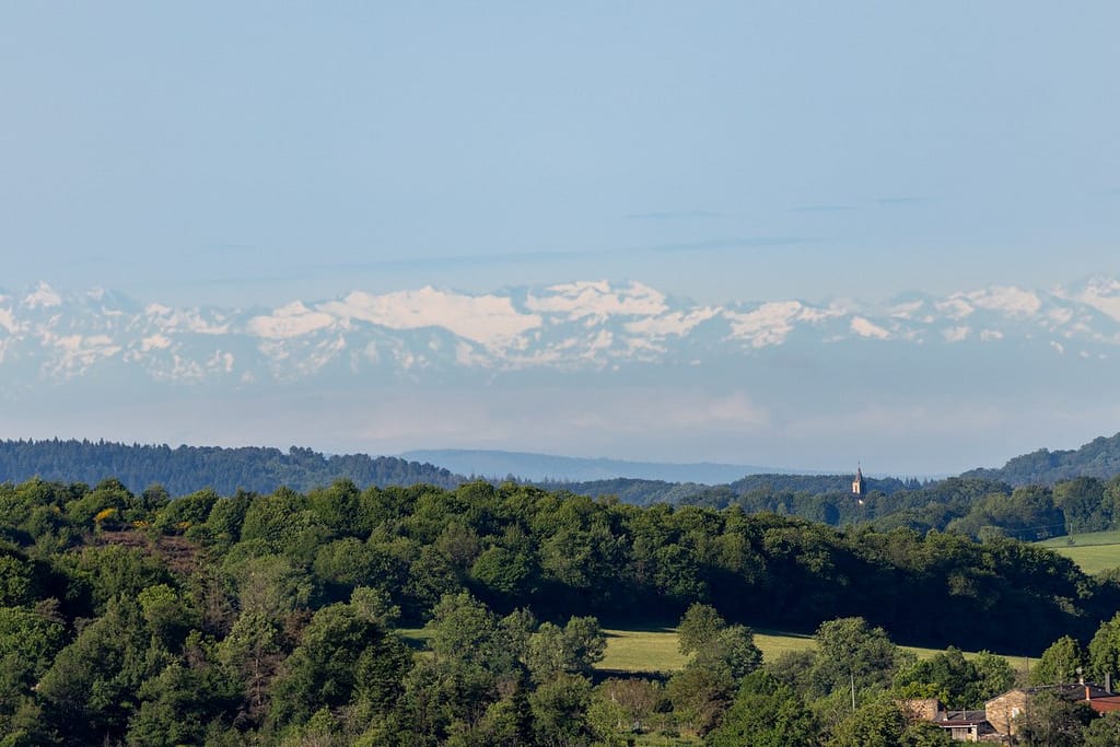 Uitzicht langs wandelroute Sentier du chevreuil
