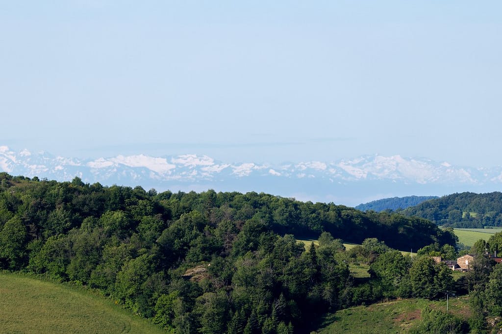 Uitzicht langs wandelroute Sentier du chevreuil