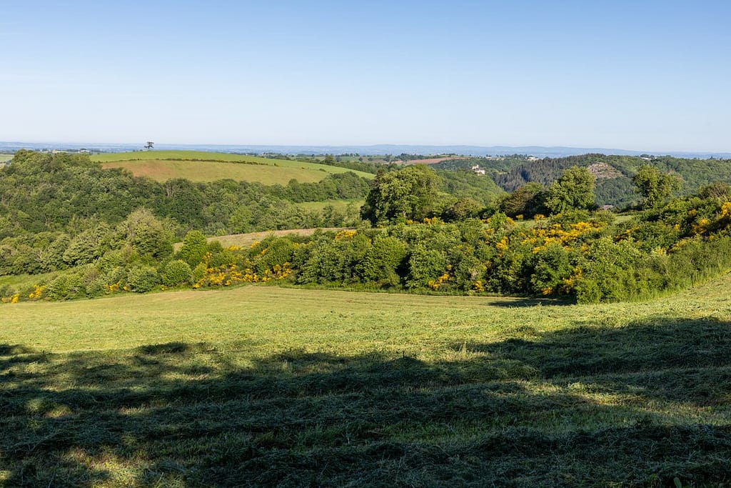 Uitzicht langs wandelroute Sentier du chevreuil