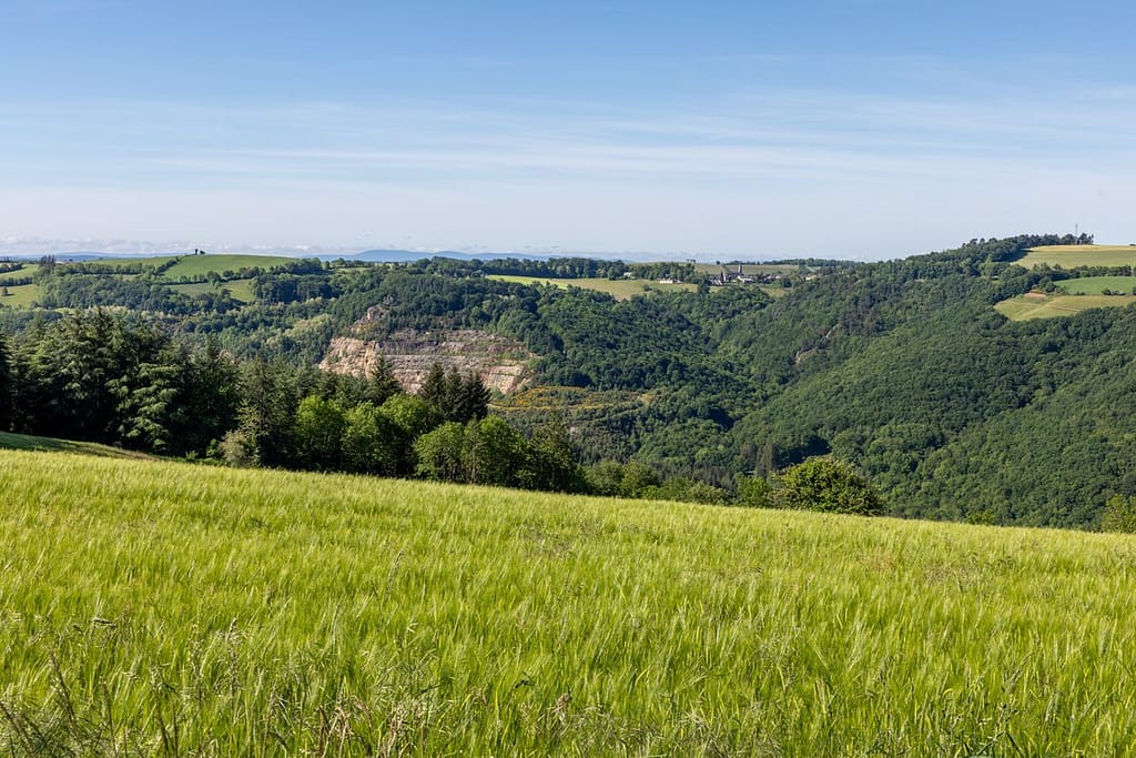 Uitzicht langs wandelroute Sentier du chevreuil
