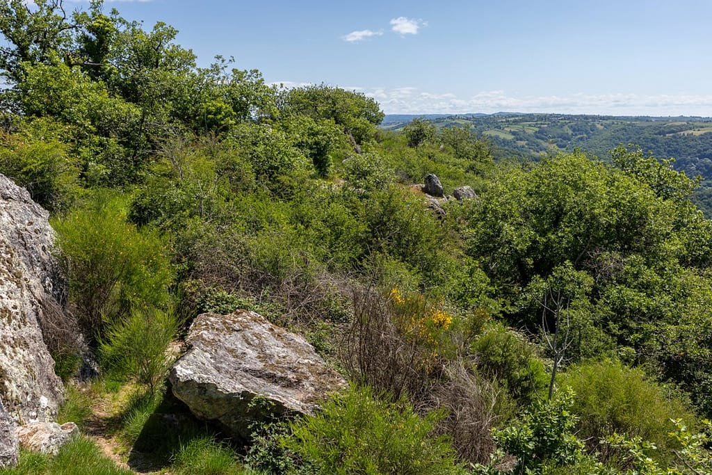 Uitzicht langs wandelroute Roc de Miramont - Castelpers