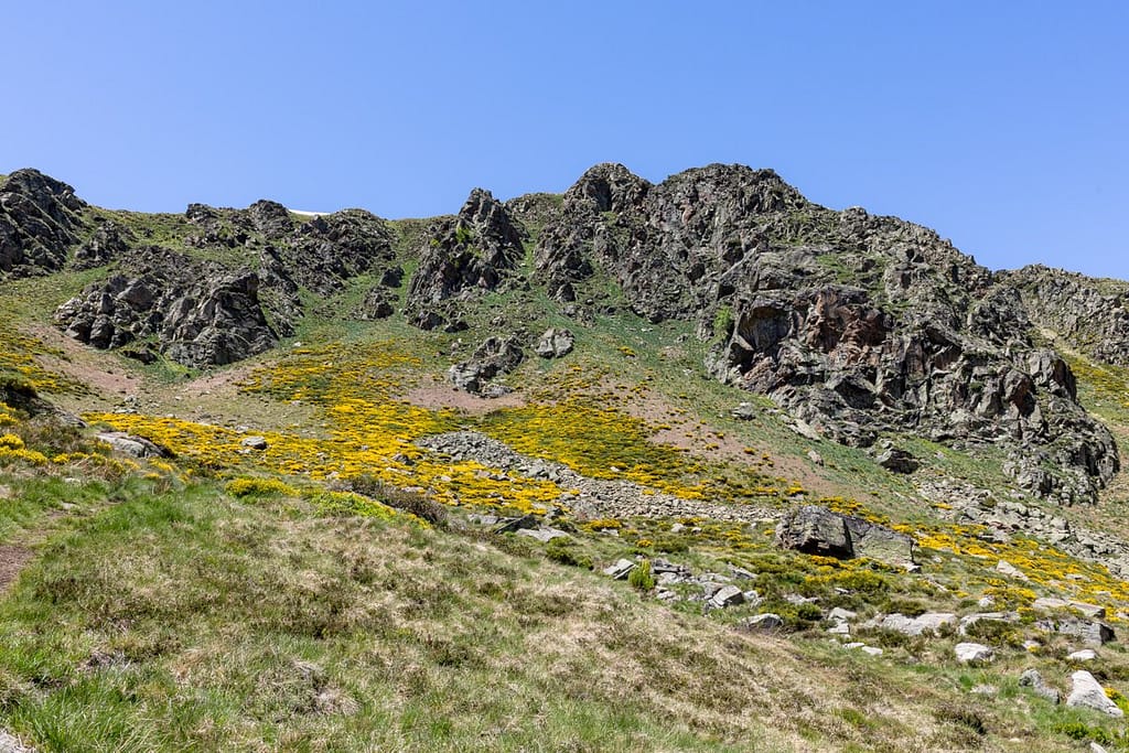Uitzicht langs wandelroute naar Étang d'Appy