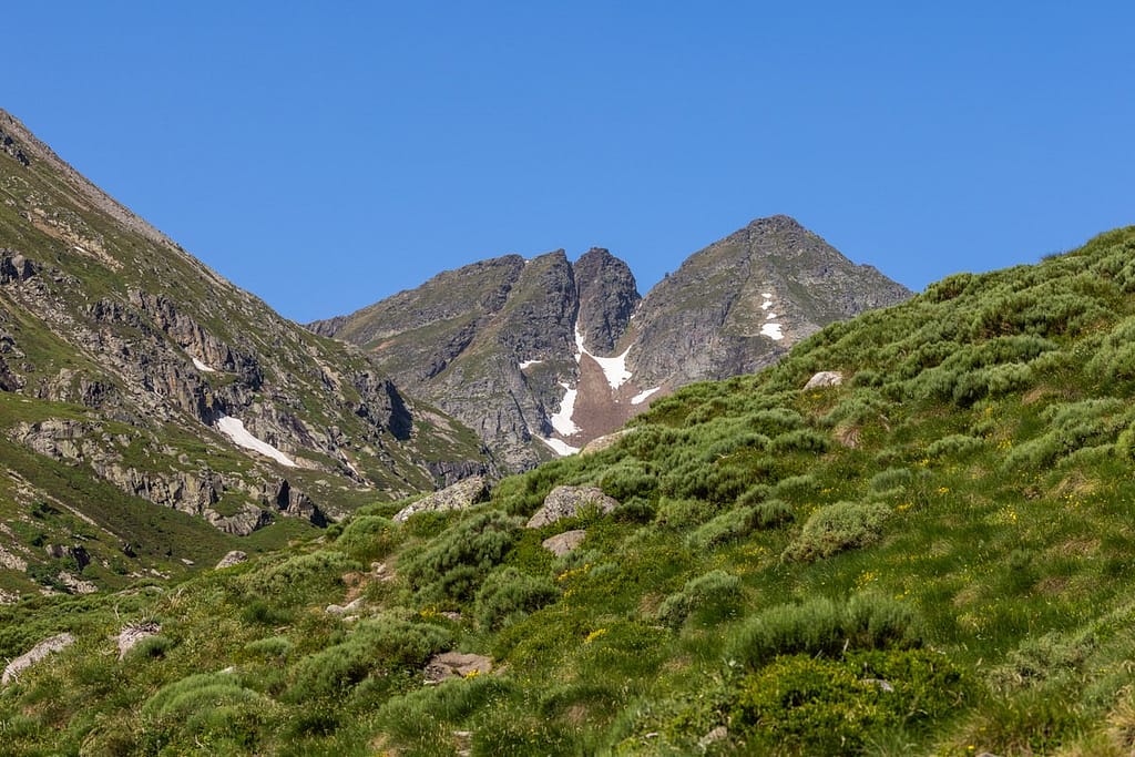 Uitzicht langs wandeling naar Étangs de Fontargente