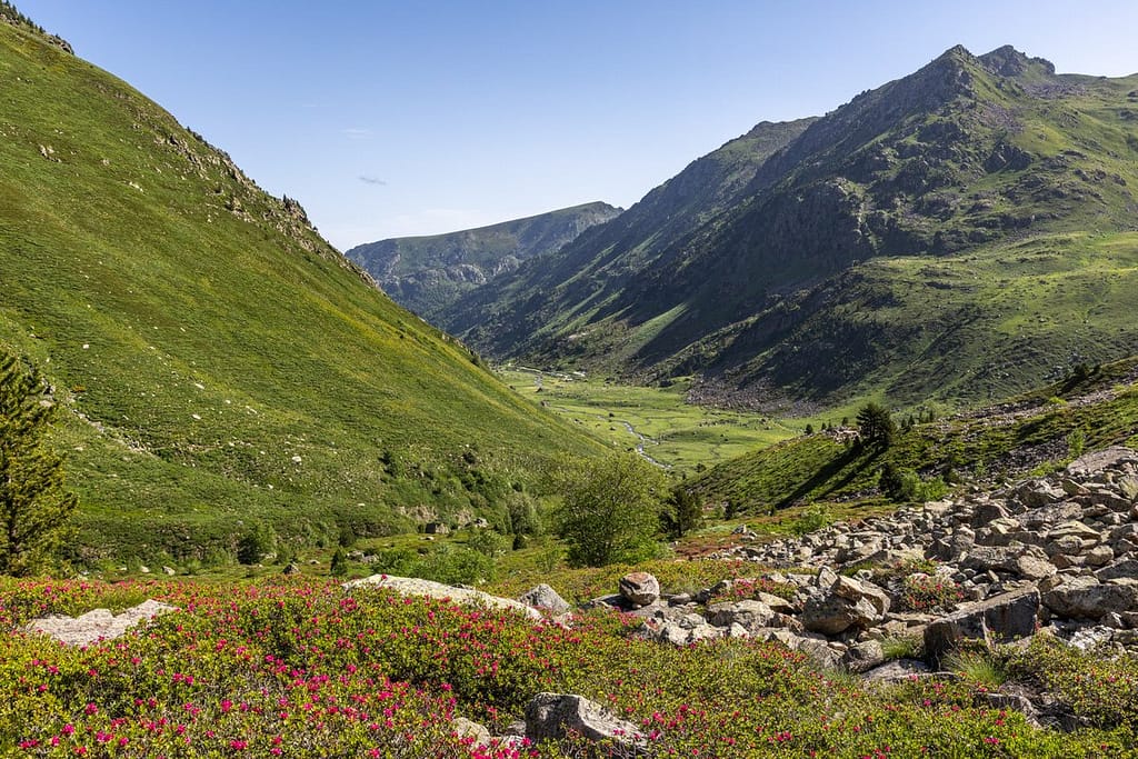 Uitzicht langs wandeling naar Étangs de Fontargente