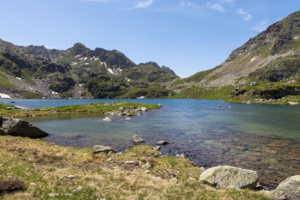 Uitzicht langs wandeling naar Étangs de Fontargente