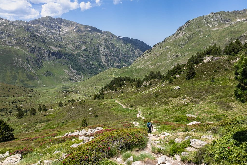 Uitzicht langs wandeling naar Étangs de Fontargente